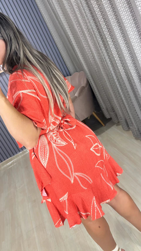 Vestido curto envelope