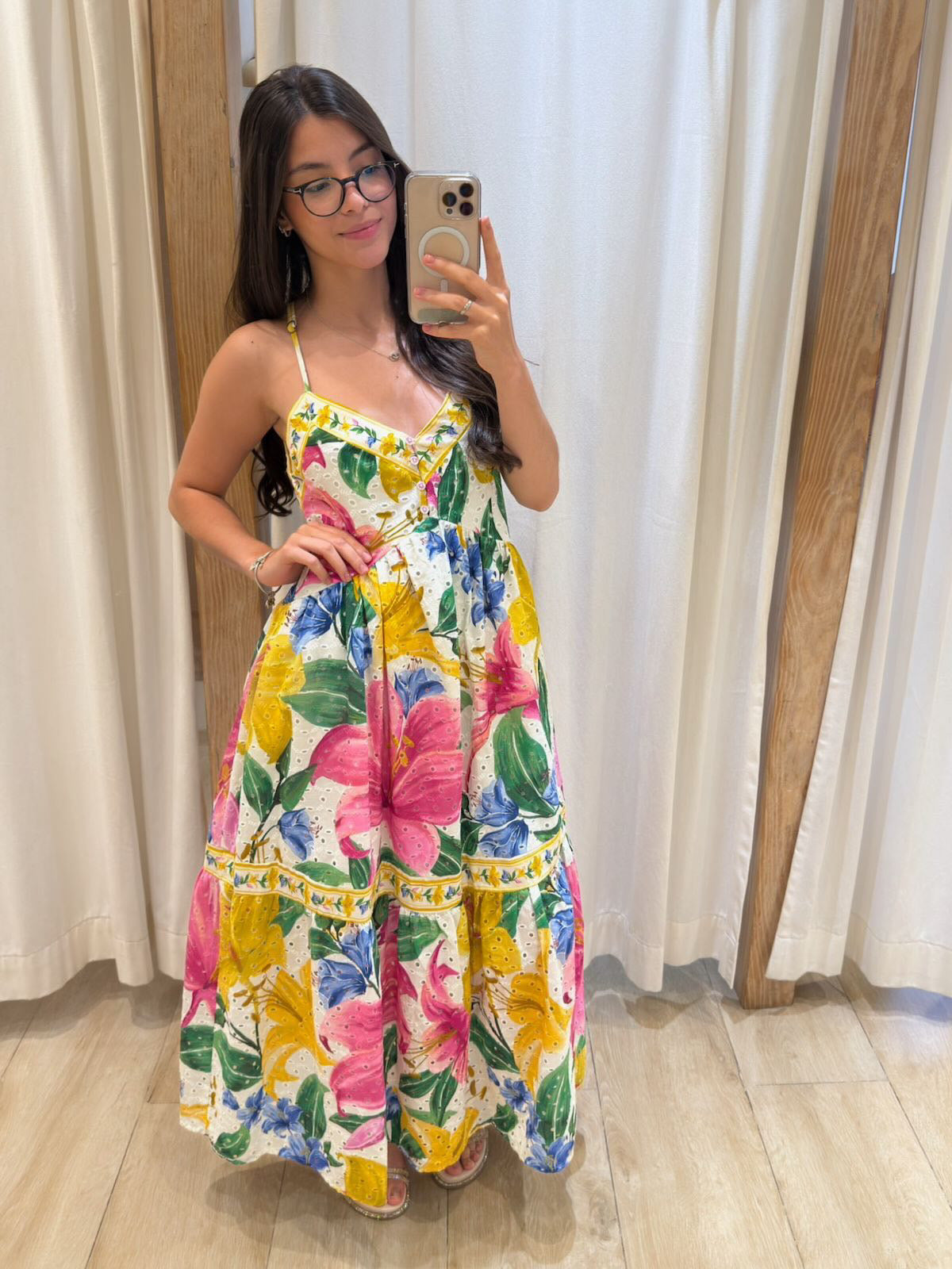 Vestido Laise Estampado Floral Malu