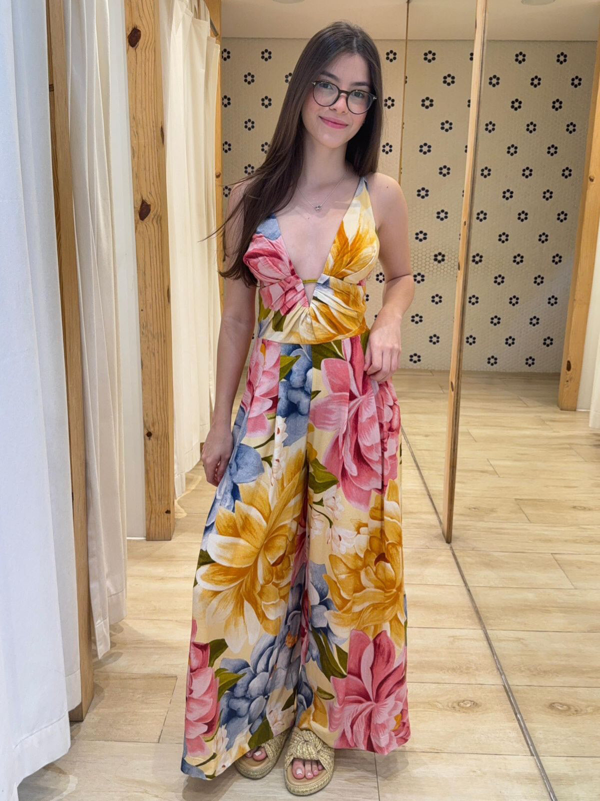 Macacão Estampado Floral Rebeca