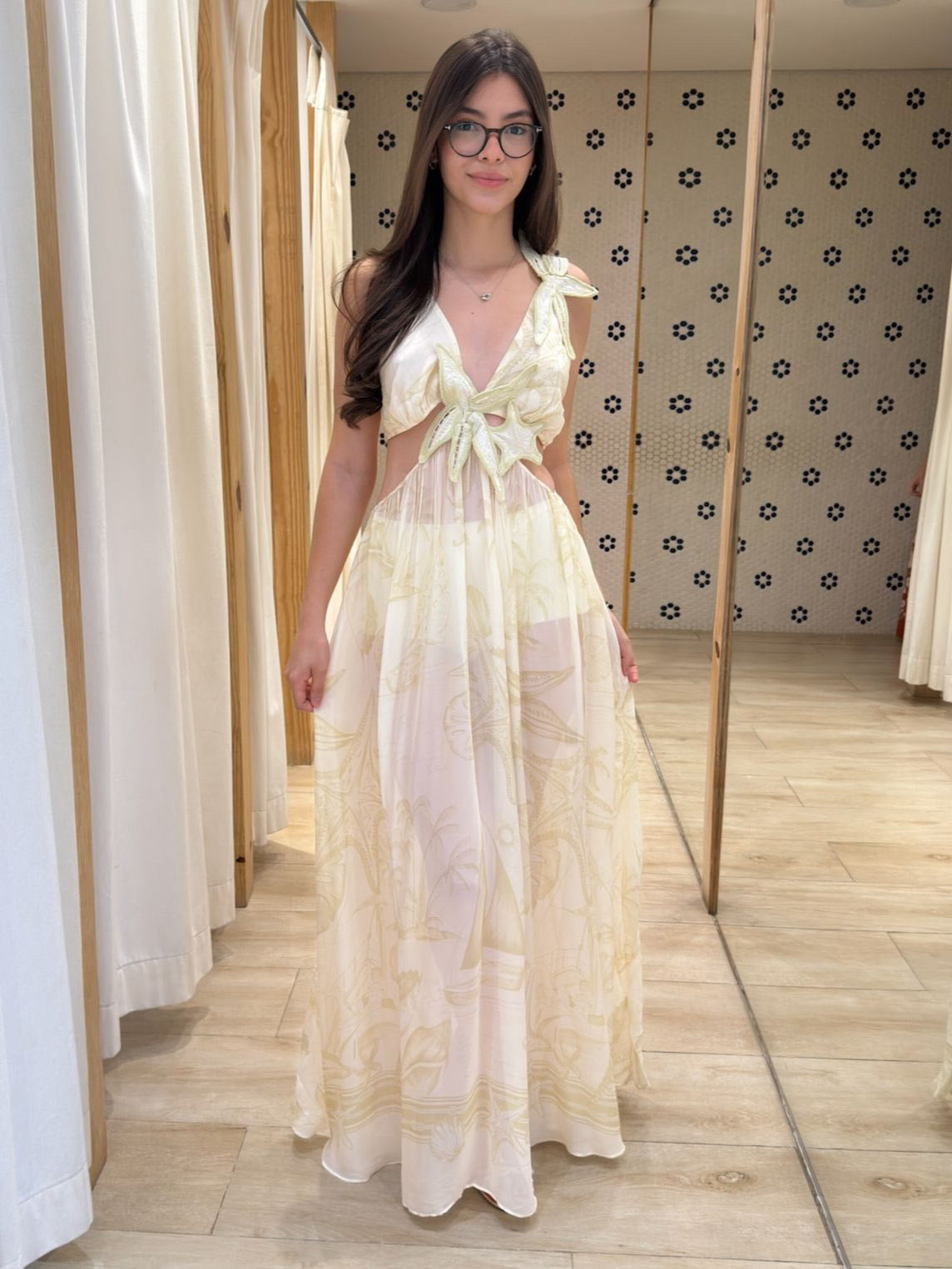 Vestido Longo Mar De Ondas